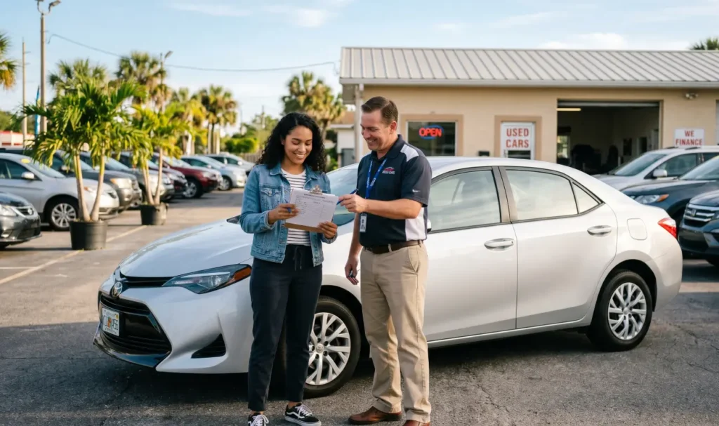 Learn what makes a good starter used car, including reliability basics, ownership costs, body style choices, and first-time buyer tips in Florida.
